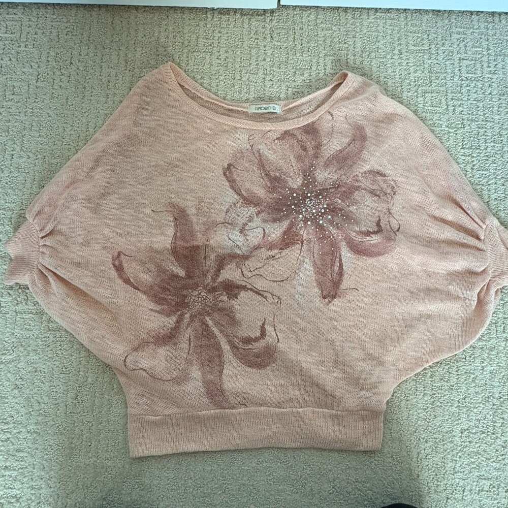 Arden B women's dolman sleeve sweater top Sz M